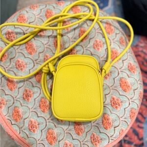 Anthropologie Mali + Lili Mini Crossbody Bag – Bright Yellow NWOT